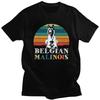 Lustiges Belgischer Schäferhund T-Shirt Herren Baumwoll-T-Shirt Vintage Sonnenuntergang Schäferhund T-Shirt Kleidung Geschenk Herrenbekleidung