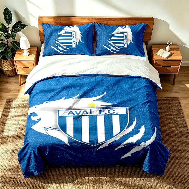 Avai Futebol Clube (5) 3pc set suitable for master bedrooms soft and comfortable an ideal gift for family and friends Includes one duvet cover and two