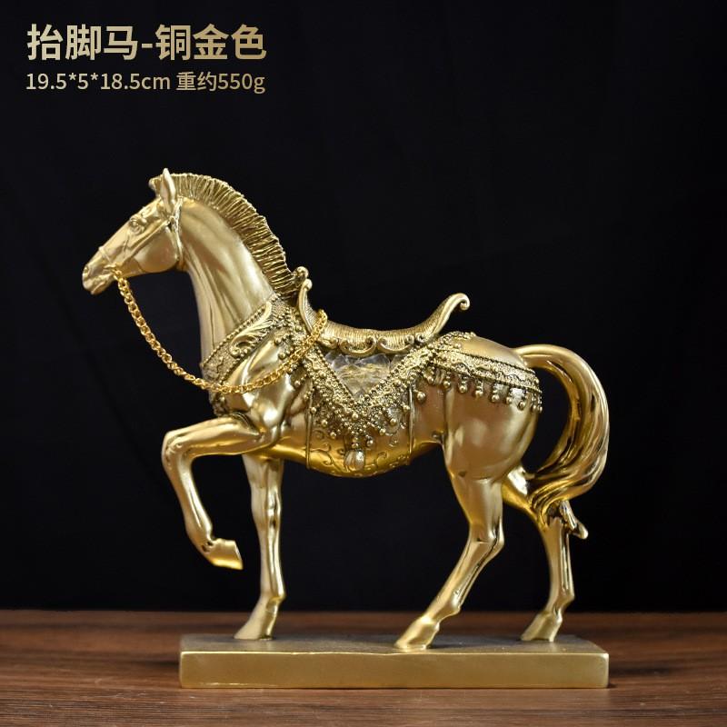 Resin Running Horse Figurine Decor Living Room Office Desk Home Dcor Modern Luxury Animal Sculpture