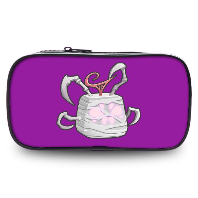 Durable Polyester Blox Fruits Roblox Pencil Case For Students With Large Capacity