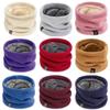 Solider Winter-Plüsch-Schalldämpfer aus Wollstrick für Frauen, Fleece-Ring, Bandana-Schal, Halswärmer, Buff, dickes Kaschmir-Stirnband, Skimaske