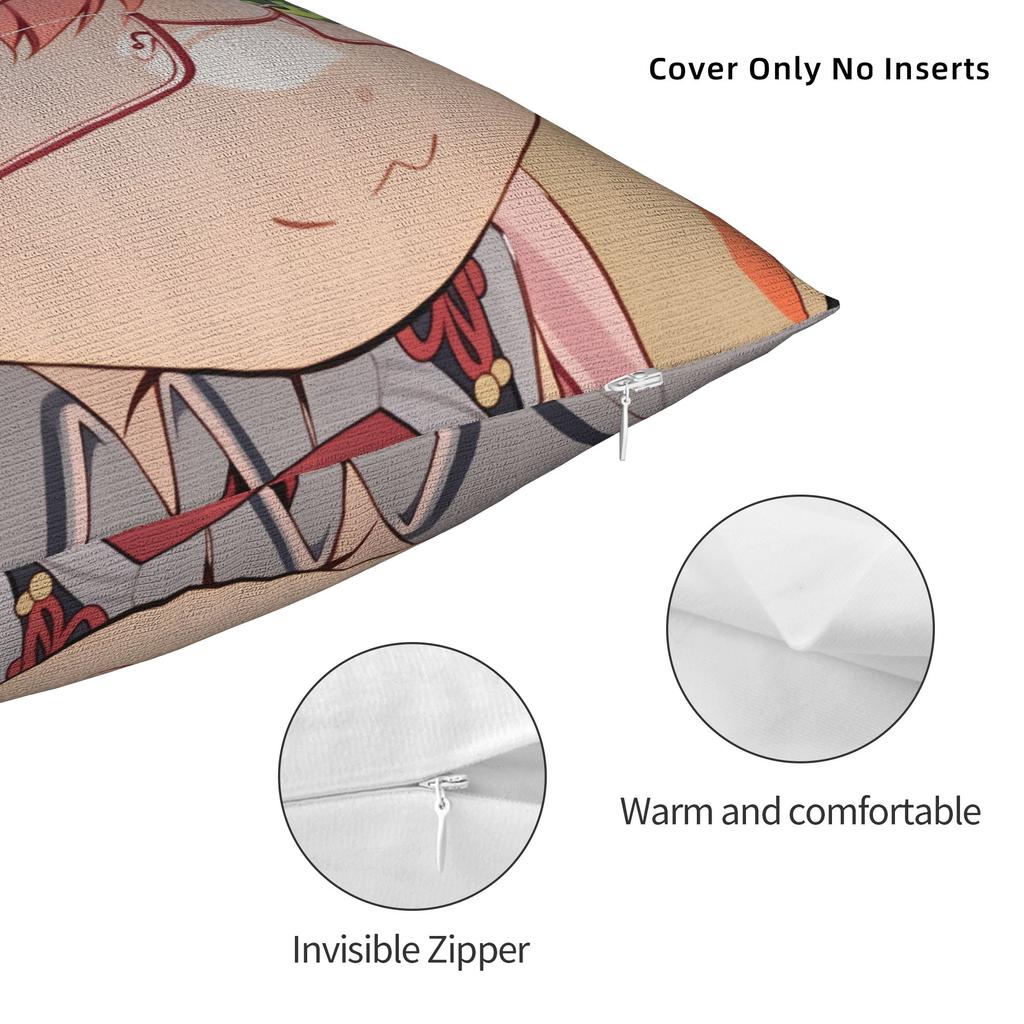 Hot Girl Kawaii Sakura Miko Pillow Cover Fashion Pillow Case For Sofa Couch Bed Living Room Comfy Pillowcases Gift