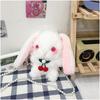 Kawaii Bunny Plush Small Bag With Inner Zipper Pocket For Street Fashion