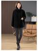 Women's 2024 Mid-Length Hooded Cotton Parka - Fleece-Lined, Solid Color, Casual Loose Fit, Winter Coat