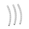 18K Gold Plated Stainless Steel Embossed Colorfast Faceted Tube Beads for DIY Jewelry