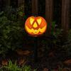 Solar Yard Stake Lamp Halloween Pumpkin Light, Ghost Pathway Outdoor Decorations Lamp, Waterproof Decor Light for Garden Patio Lawn Energy Saving