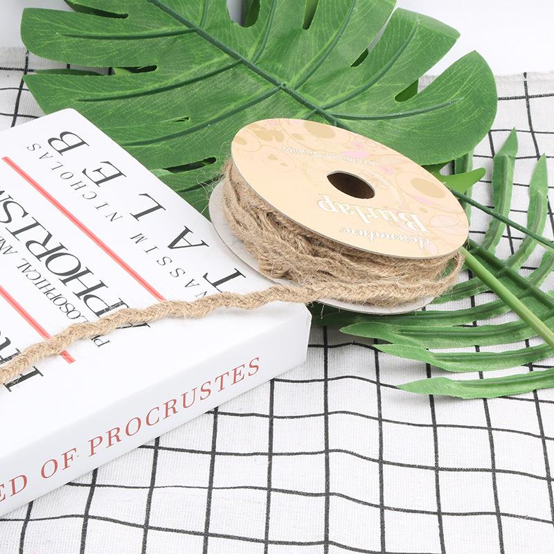 Zakka Handmade Hemp Rope, Pure Hemp Woven Decoration, Natural Jute Retro Mori Rope