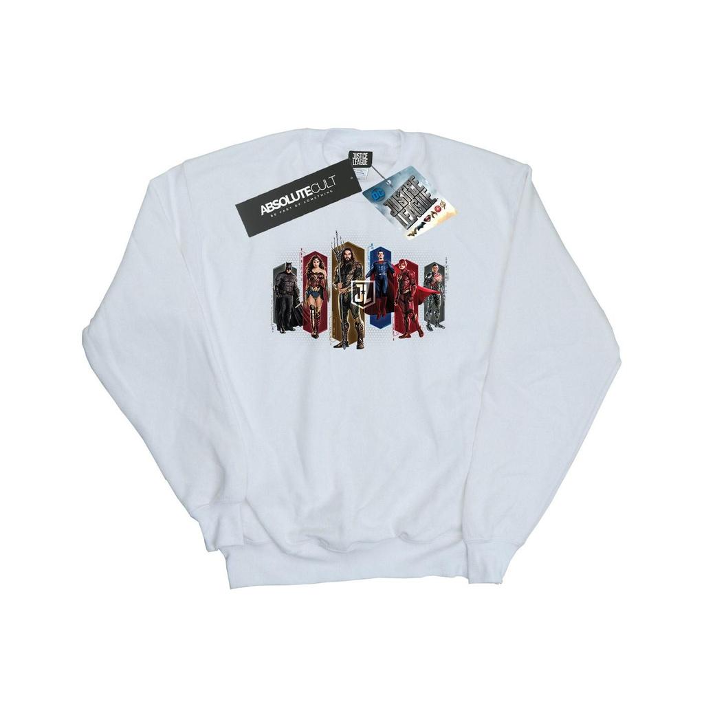 DC Comics Mens Justice League Movie Team Hexagons Sweatshirt