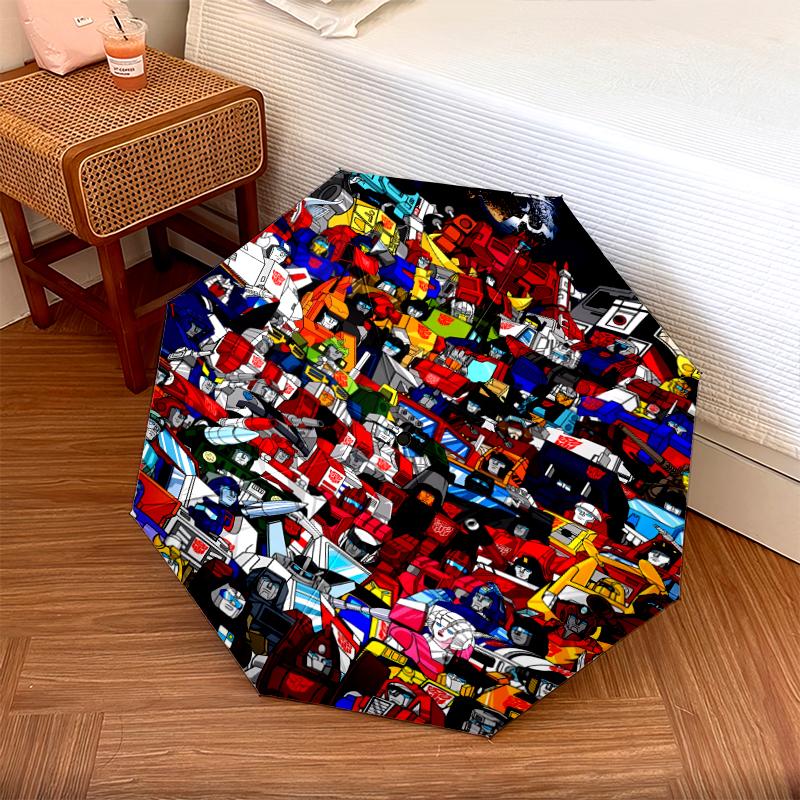 1 PC Automatic Folding Umbrella - Transformers Pattern, Portable & Foldable Design with 8 Ribs, Christmas Birthday Gifts