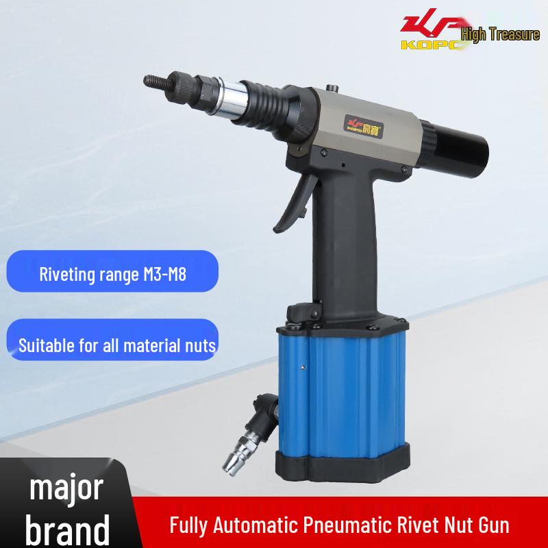 Gaobao Industrial-Grade Fully Automatic Pneumatic Rivet Nut Gun: M3-M8 Riveting Tool