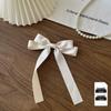White Satin Bow Brooch Tie for Shirts & Dresses - Lolita Style Accessories
