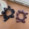 Bow folds tie hair ring Women do not hurt hair High elastic ball head rope does not restrain hair Small intestine ring