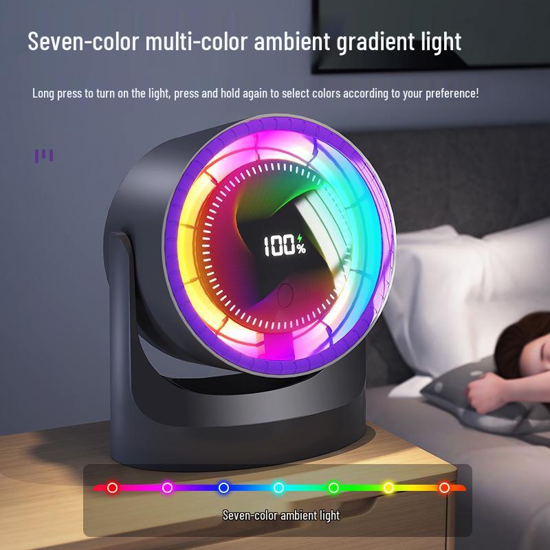 USB Rechargeable Silent Wall-Mounted Desktop Fan for Dormitory and Office