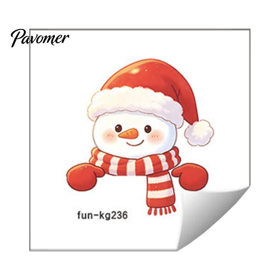 Snowman Wall Sticker Christmas Switch Stickers, PVC Waterproof Light Decals for Square Power Switches & Indoor Accessory Socket Panels, Removable Art