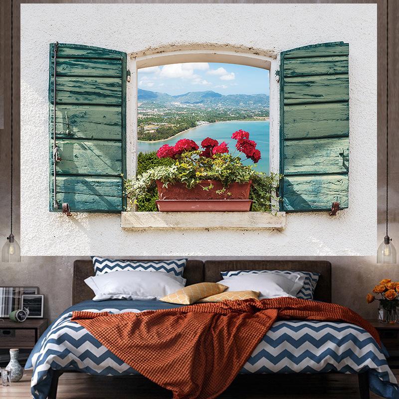 Okenní dekorace v ins stylu Velký gobelín Nástěnná geometrie Hippie gobelín Domácí pokoj Dekor Estetická dekorace