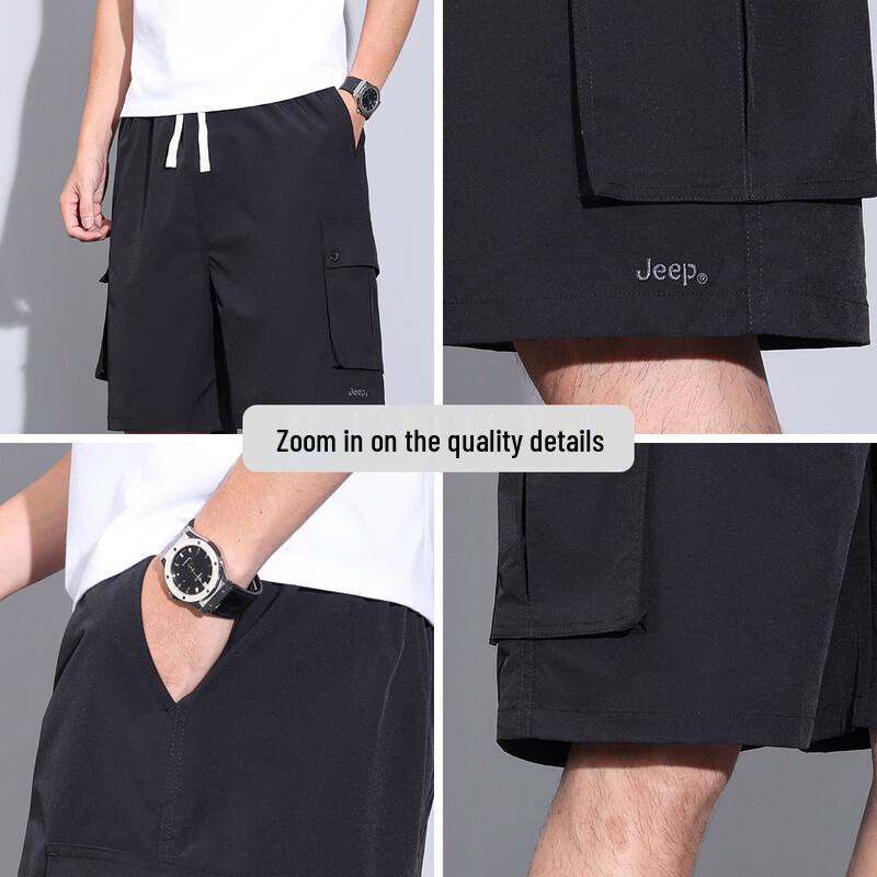 JEEP Men's Summer Casual Multi-Pocket Cargo Shorts