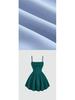 New Summer Fashion Evening Gown: Sexy Solid Color Pleated Dress with Back Zipper & Spaghetti Straps