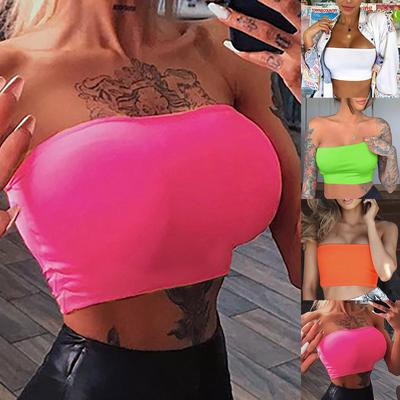 Women's Fashion Casual Sleeveless Bra Slim Short Color Sexy Vest