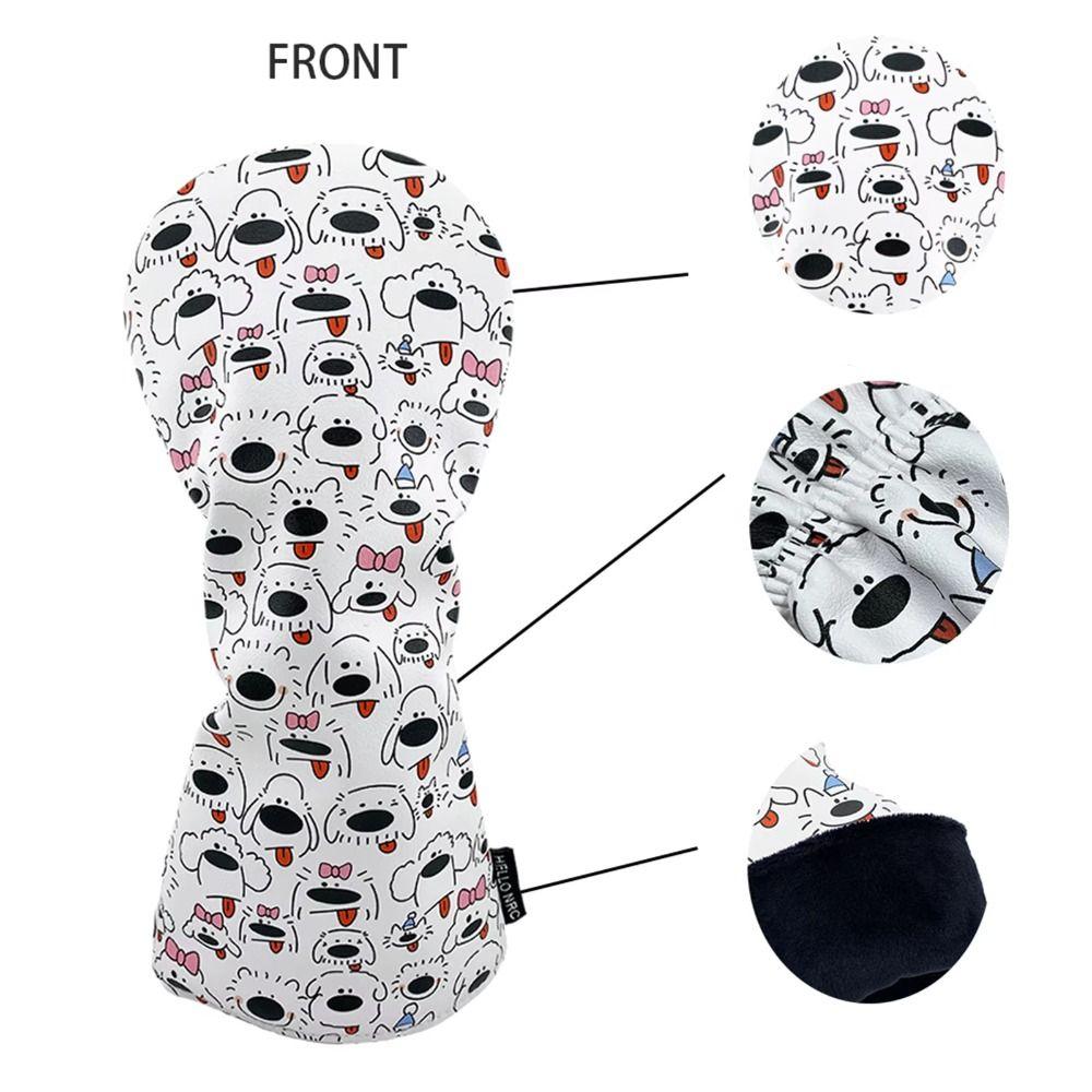 Cartoon Printed Golf Wood Headcover Puppy Pattern Golf Club Protector  Outdoor Sports