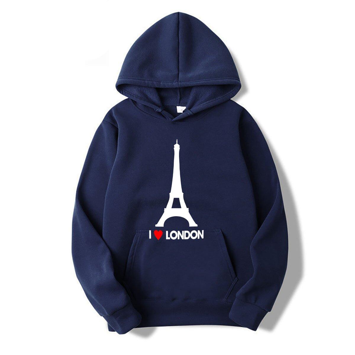 

I Heart London Eiffel Tower - Joke hoodies anime clothes hoodies graphic tees mens white hoodies 3XL