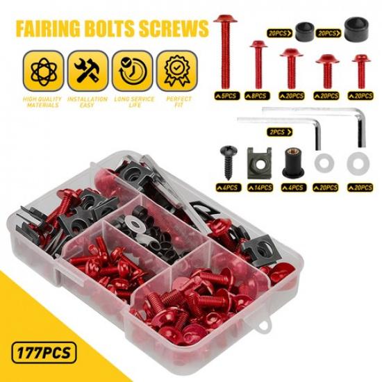 New Complete Cowling Fairing Set Bolt Screws Body For Red 03-04 Suzuki GSXR1000