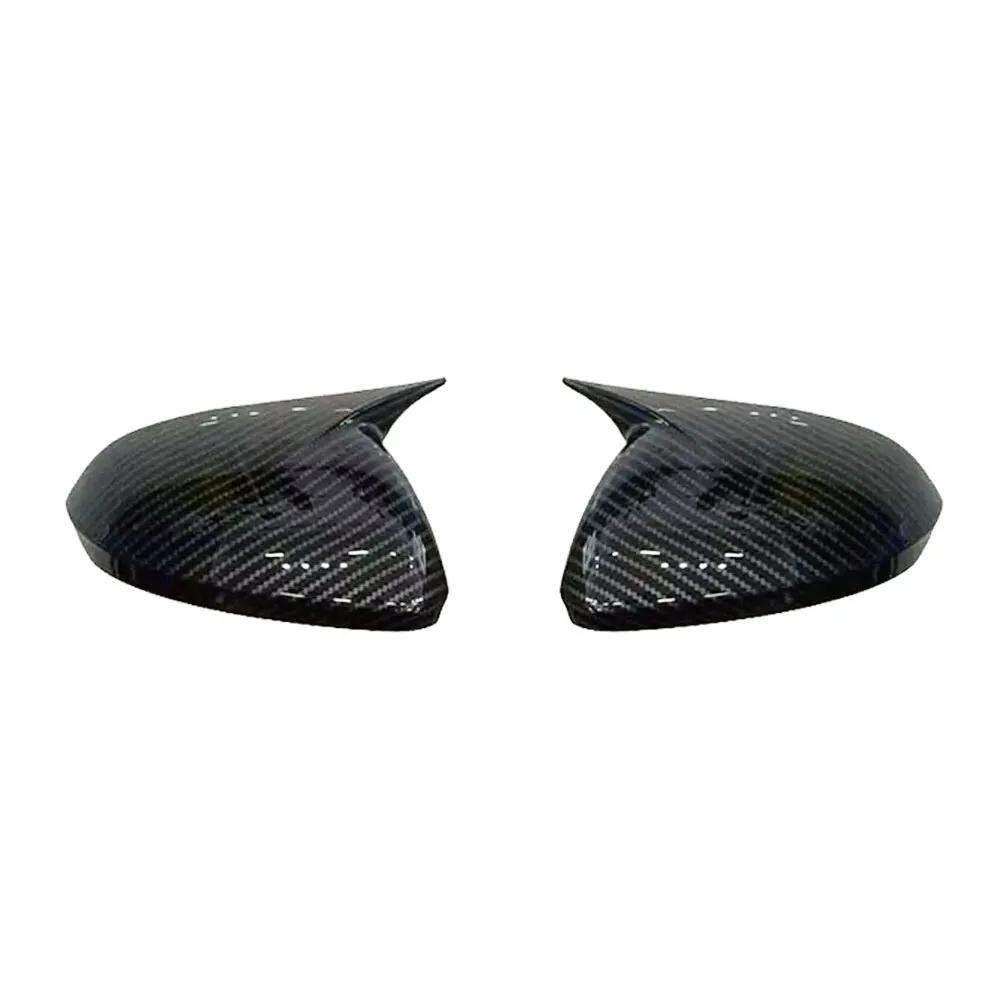 For Hyundai Sonata 11th 2025 Car Sticker Rearview Side Mirror Cover Wing Cap Exterior Door Rear View Case Trim Carbon Fiber Look