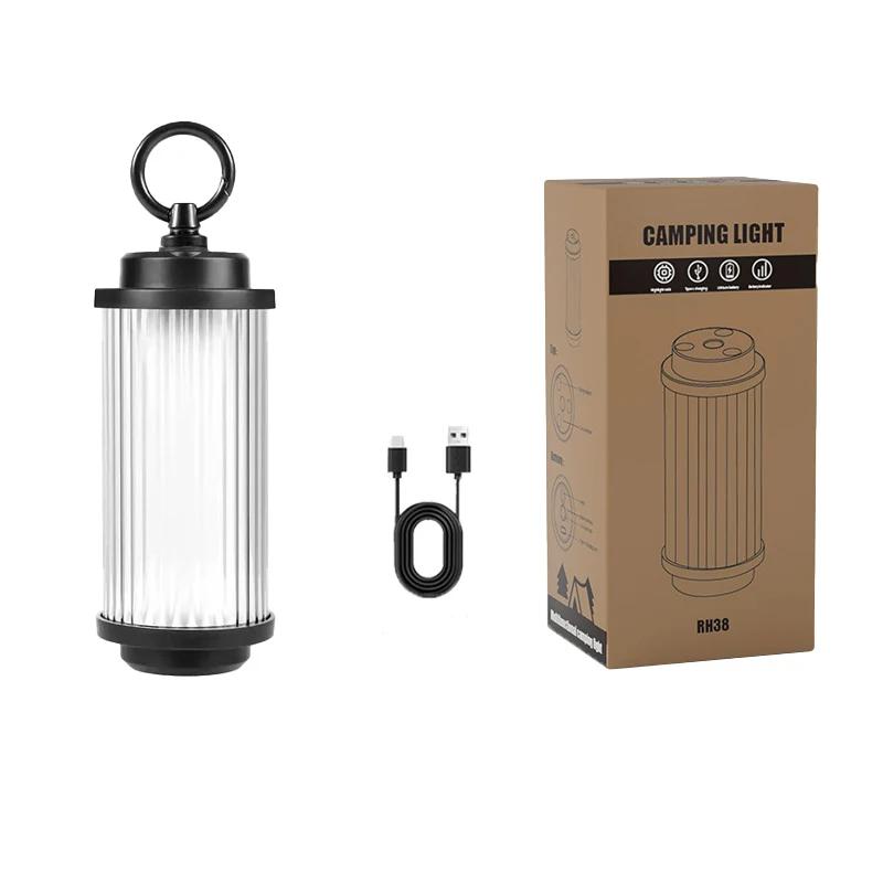 

2000 мАч 38 светодиодных фонарей для кемпинга USB перезаряжаемые атмосферные фонари уличная палаточная лампа мощные фонарики ночник для лагеря чёрный