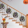 Festival Halloween Skull Welcome Sign Handmade Wood Plaque Door Hanger for Door or Garden Decoration Party Supplies