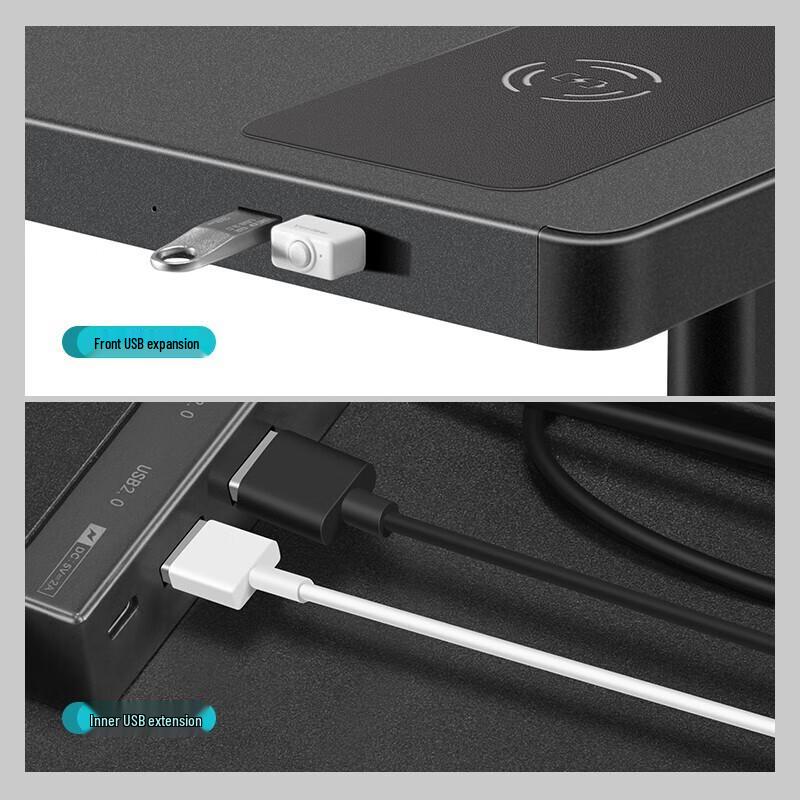 Adjustable Monitor Riser with Wireless Charging