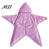 Cute Baby Photo Outfit Star Knit Sleep Sack, Christmas Newborn Swaddle with Hood, Festive Sleepwear Soft Wool Yarn Romper for 0-3 Months, Holiday