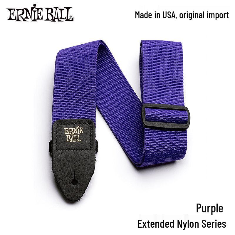 Ernie Ball Unisex Bakelite Guitar/Bass Strap - Extended Nylon Crossbody Shoulder Strap