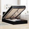 VidaXL Ottoman Bed with Mattress Black 120x190 Cm Fabric 3311361