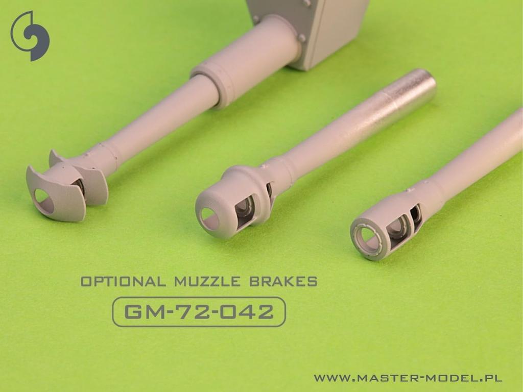 Master Model II wojny światowej niemieckiego działa StuH 42 z hamulcem wylotowym i jarzmem, haubica szturmowa, plastikowe części do modelu 1/72 10,5 cm L/28 (dla 42) GM-72-040 (Zbiornik)
