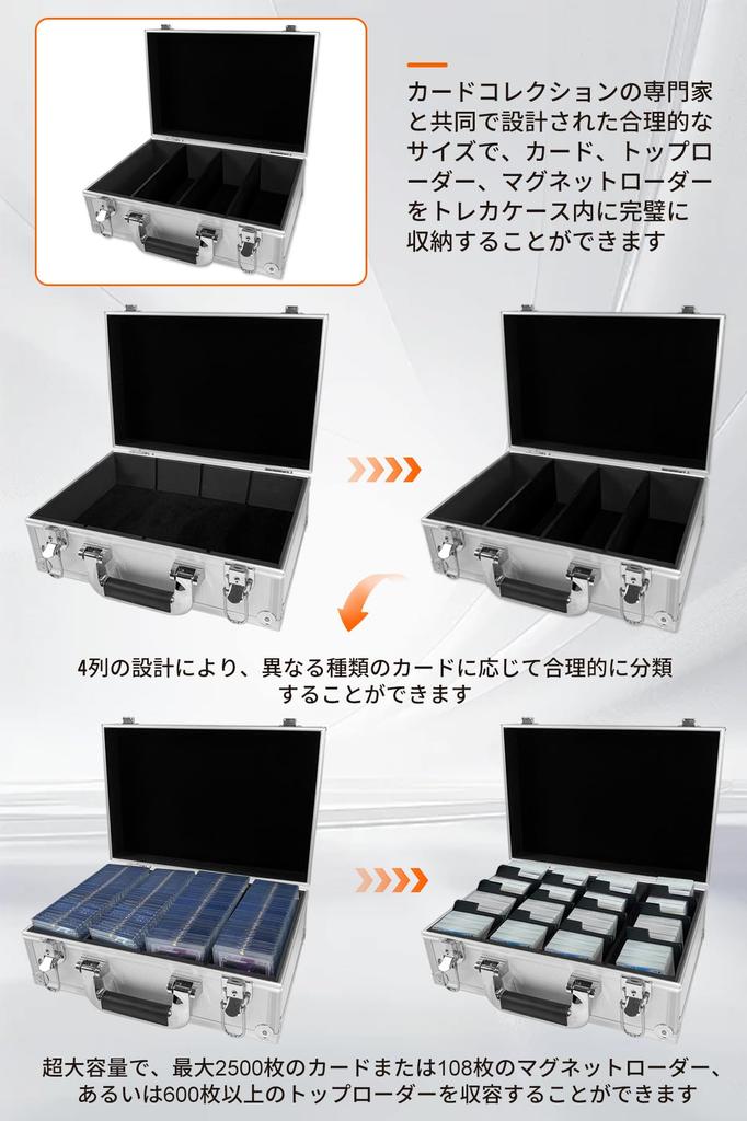 HG CHASING TRIBE Deck Case Aluminum Attache Case that can store over 2500 cards Latest Case for Magnet Loader Trading Card Case Game Card Storage Box