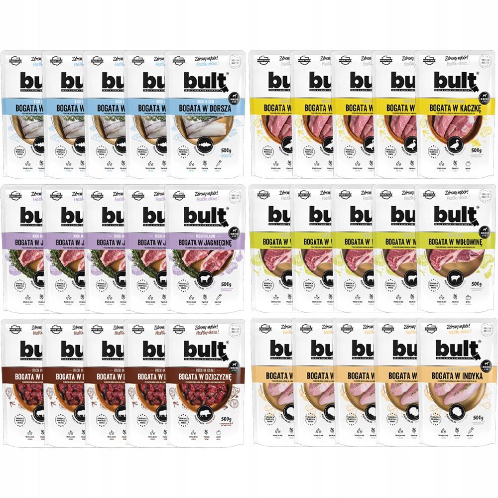 VÅTFODER FÖR HUND BULT PÅSE MALET MIX AV SMAKER 30x500G