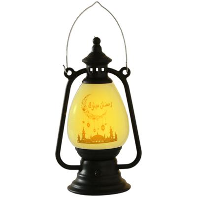 Lâmpada de Ramadã Eid Vela Eletrônica Castiçal Lâmpada de Vento para Decoração de Festa em Casa