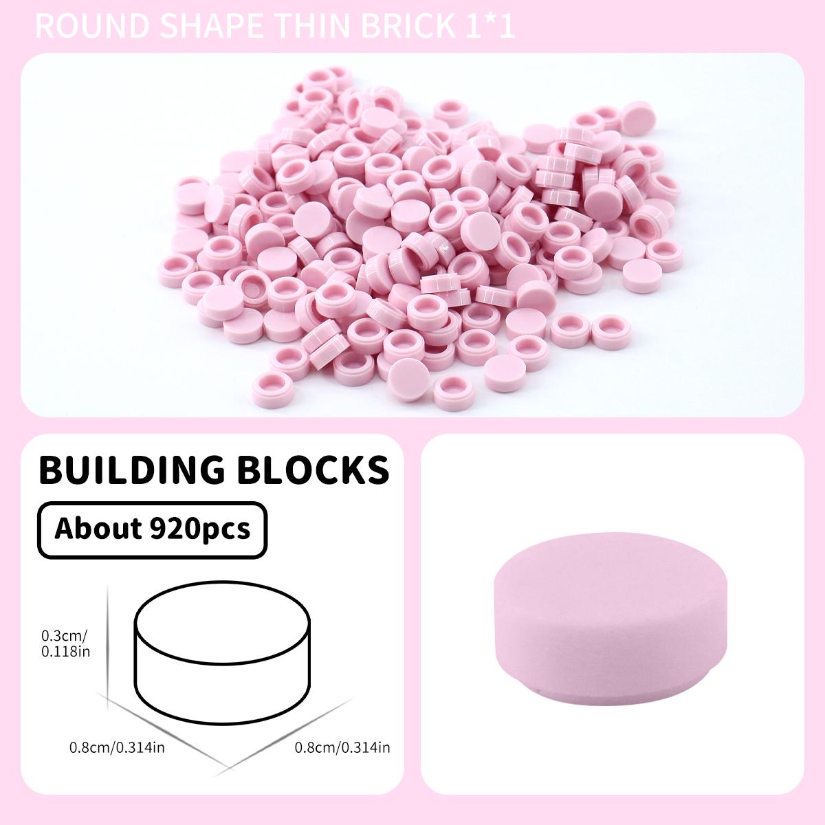 100g1x1RundDlY Konstruktionsbausteine Dicke FigurenSteine PunkteLernorientiert Kreativ GrößeKompatibel Mit Spielzeug fürKinder 100g 1x1 Round pink
