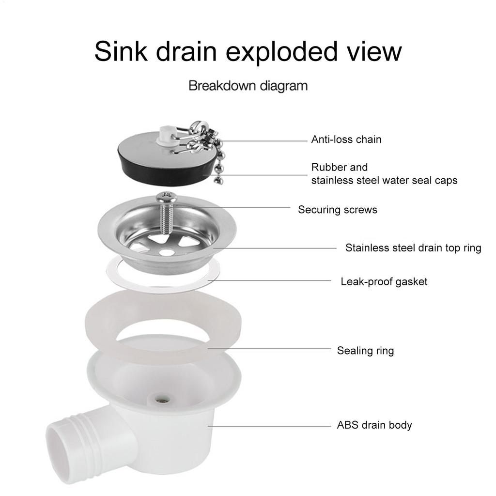 Sink Drain Strainer Stainless Steel Angle Fitting Waste Plug For Motorhome RV Boat Kitchen Bathroom Outdoor Camping Road Trip