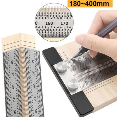 Stainless Steel Precision Marking Measuring Scale Ruler Pen Woodwork Accessory