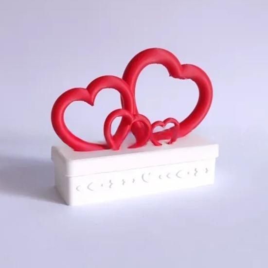 Valentinstag Herz Geschenkbox Plastik Geschenkbox mit rotem Herzdeckel für Hochzeitsfeier Jubiläum Babypartys Weihnachten