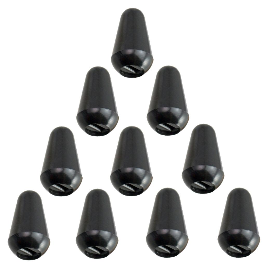 10pcs Electric Guitar Toggle Switch Tips Plastic Knobs Cap for ST SQ Replacement Accessory Set