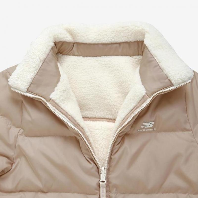 New Balance Women S reverSible Fleece Double Side Padding Beige