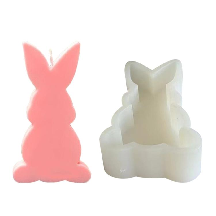 Easter Themed Candle Silicone Mold 3D Rabbit Candle Mold for DIY Candle Soap