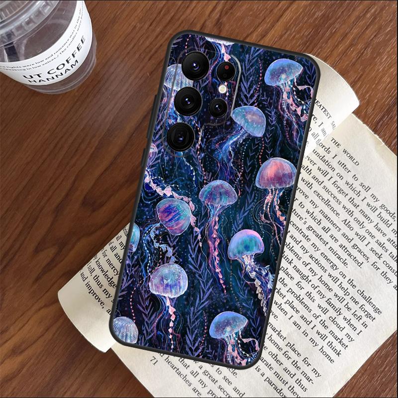 Magische Qualle Handyhülle Für Samsung Galaxy S25 S24 S23 S22 S21 Ultra S9 S10 S20 Plus FE Funda Hülle Schale