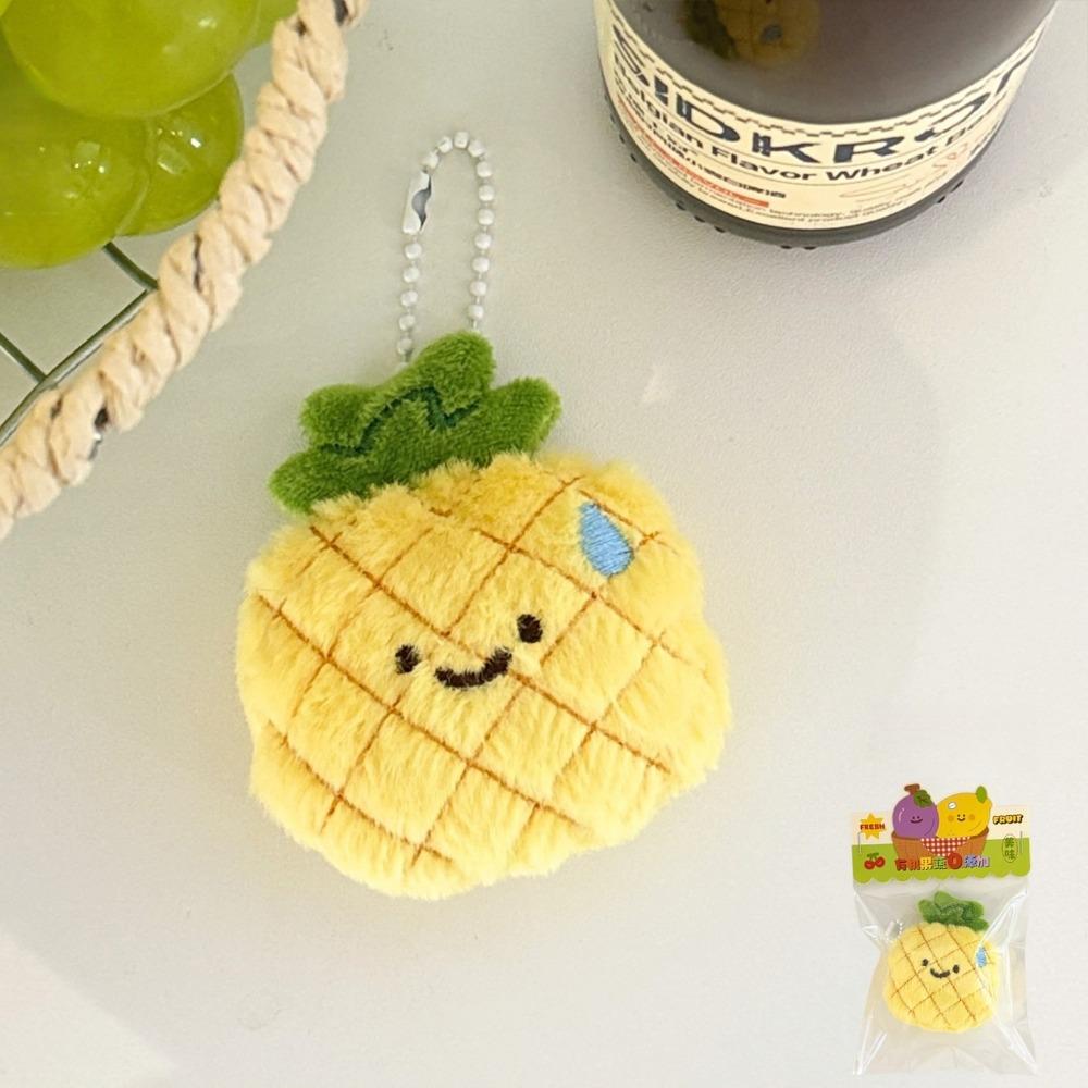 New Cartoon Fruit Plushie Bag Pendant Guava Strawberry Lychee Blueberry Durian Kiwi Cute Key Chain Soft Keychain Kid Gifts