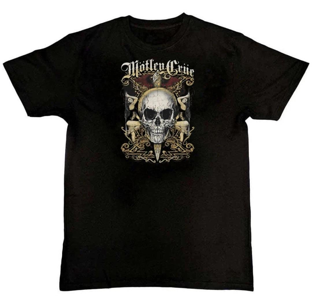 Mötley CrÜe Gothic Skull Rock Band Metal Graphic Print 100% Cotton T-shirt Mens Tees Top 3XL