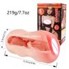Male Masturbator Real Vagina Pocket Pussy with Two Hole Sucking Penis Sex Toys for Men Glans Stimulate Soft Silicone Vagina