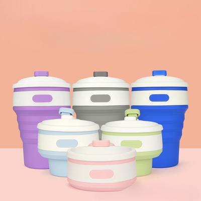 350ml Kreative Klapp Silica Gel Tasse Teleskop Wasser Tasse Outdoor Tragbare