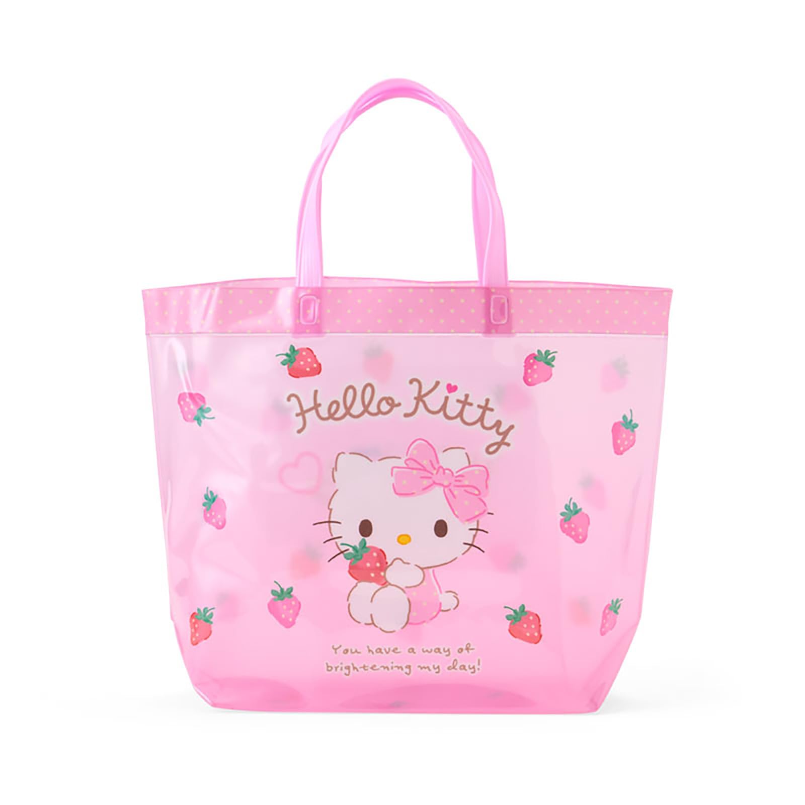 

Pool bag Hello Kitty PVC width 35 x depth 11 x height cm Vinyl bag with name space 931527 [Sanrio] Approx. 26.5 (excluding handles)