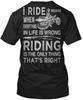 Motocross Ich fahre Dirtbikes, weil wenn alles T-Shirt Made in USA S bis 5XL